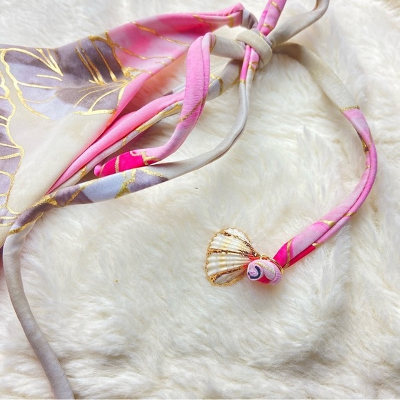 NWT Beach Riot soleil golden hibiscus floral cheeky bikini bottoms 12812 - Picture 10 of 13